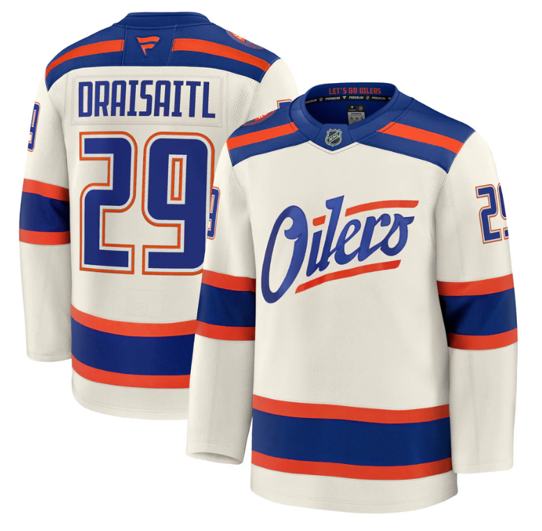 Men Edmonton Oilers #29 Draisaitl white 2025 NHL jersey-0